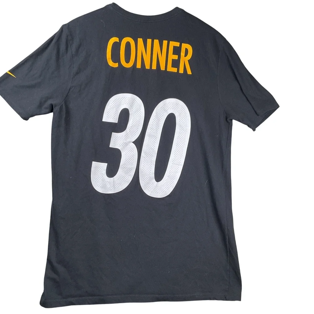 Nike Pittsburgh Steelers T-Shirt Mens Medium Black James Conner 30 Graphic Tee